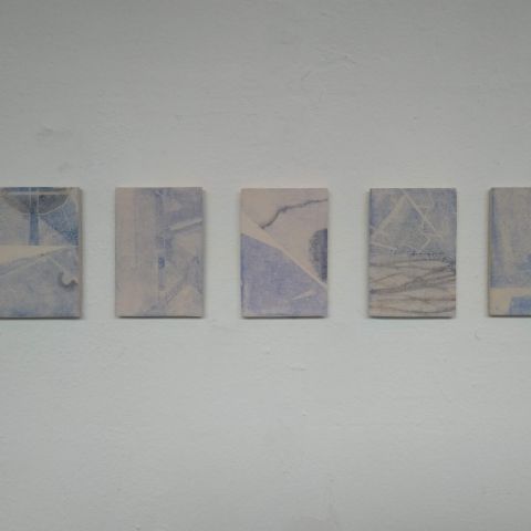 Lithografie op klei<br>8 x 12 cm. 2022