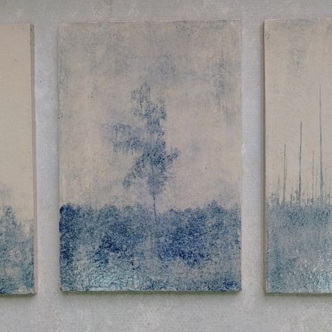 Drie keramische onderzetters 18 x 27 cm.