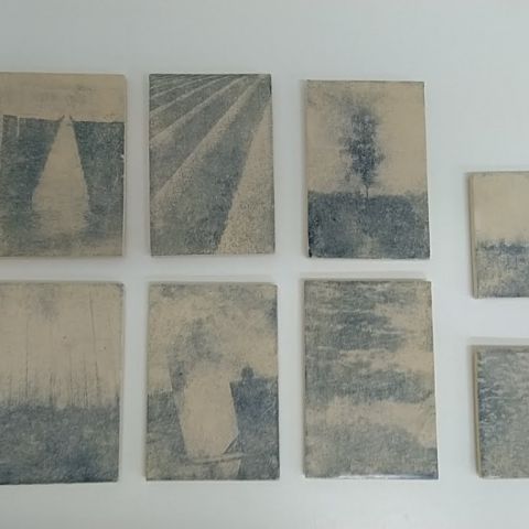 10 onderzetters 8 x 12 cm.